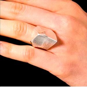 LOW LUV x Erin Wasson silver boulder funky ring 6